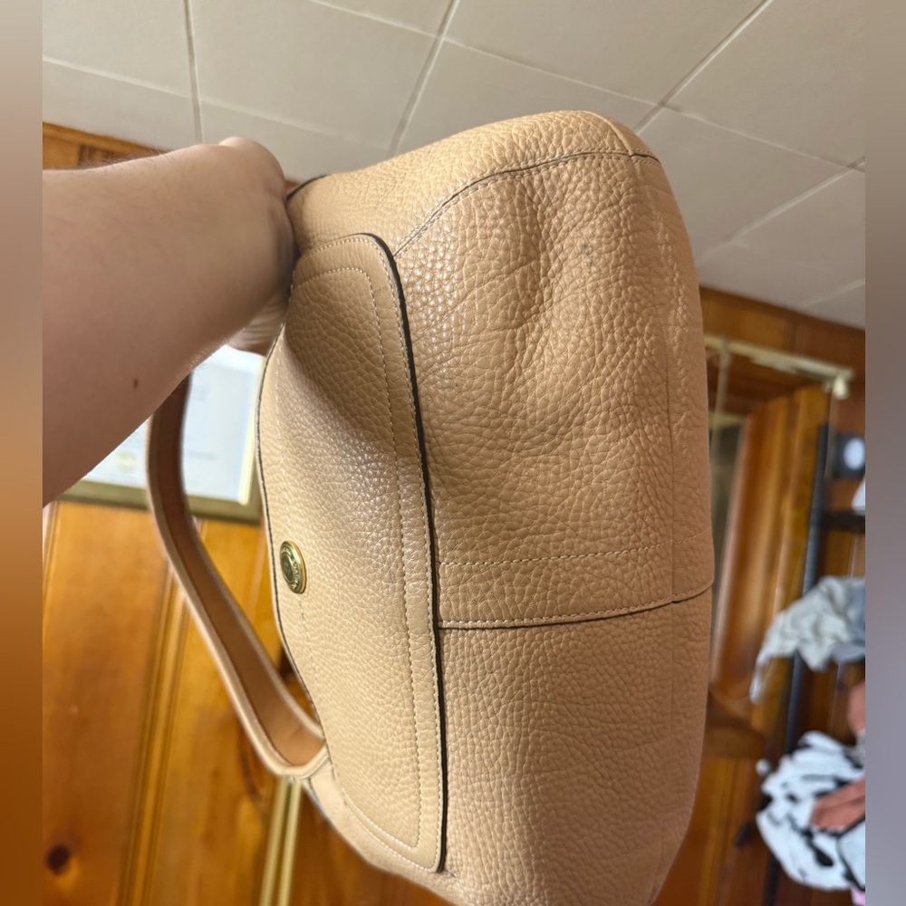 Coach Ergo Tan Leather Shoulder Bag - Classic Pebbled Hobo - Picture 5 of 8